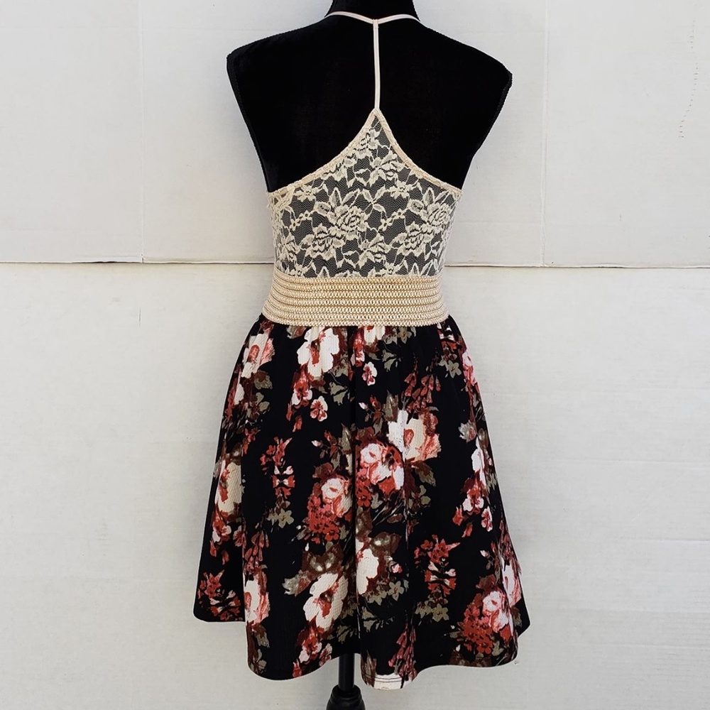 Chocolate Women's Floral Mini Dress sz Small - Picture 7 of 8